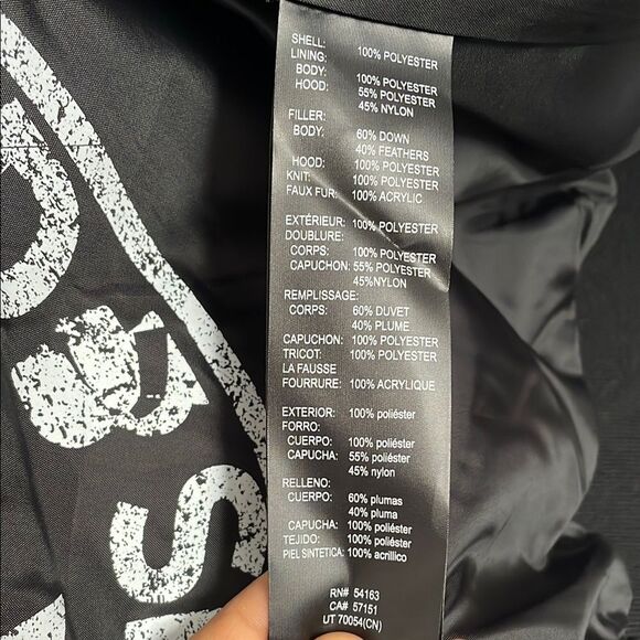 Karl Lagerfeld logo Black and White Puffer Jacket with omen size M - Picture 6 of 10